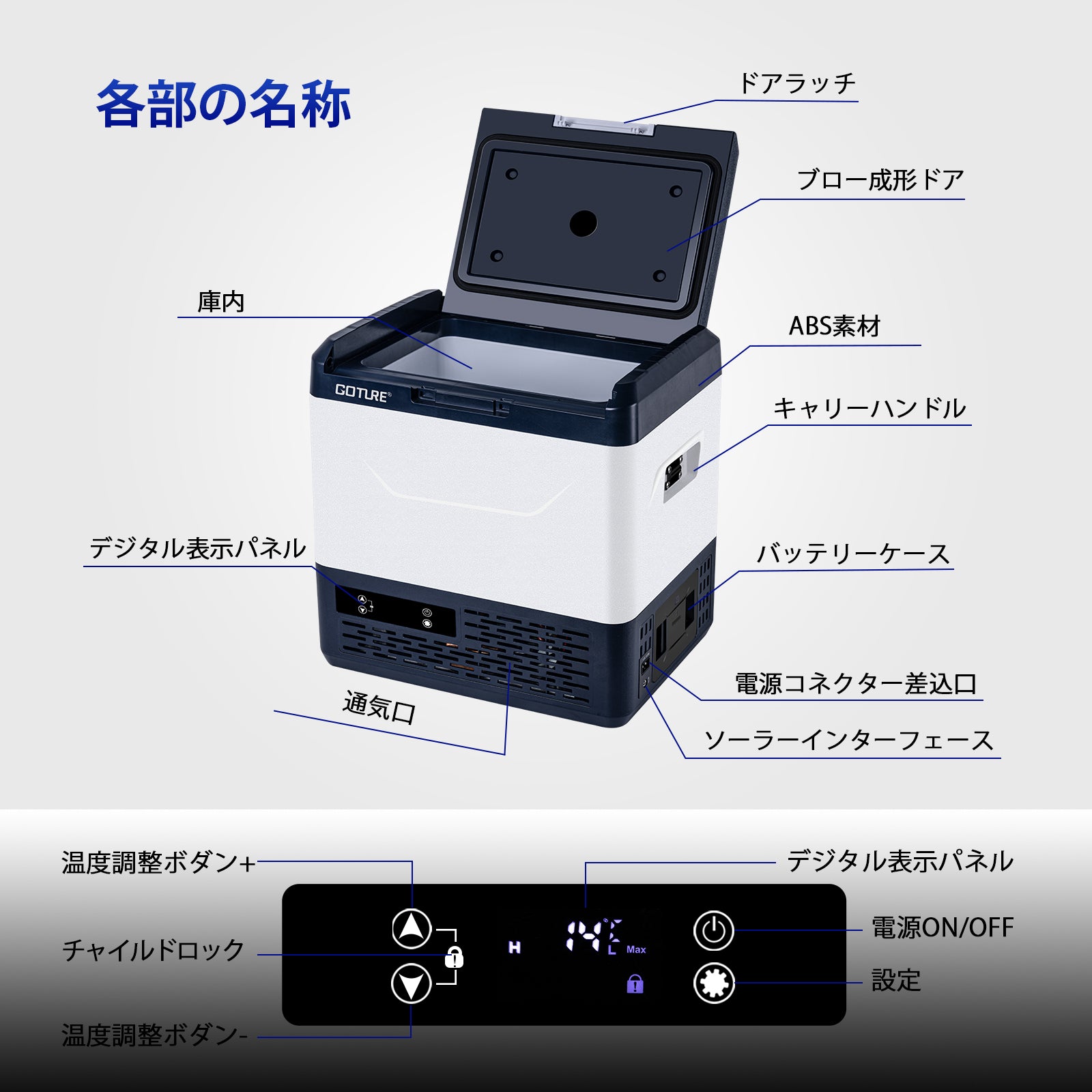 Goture ポータブル冷蔵庫 -20℃～+20℃調整 容量15L 【WiFi/Bluetooth対応 アプリ制御】【GT-PRF15】【バ –  GOTURE-JP