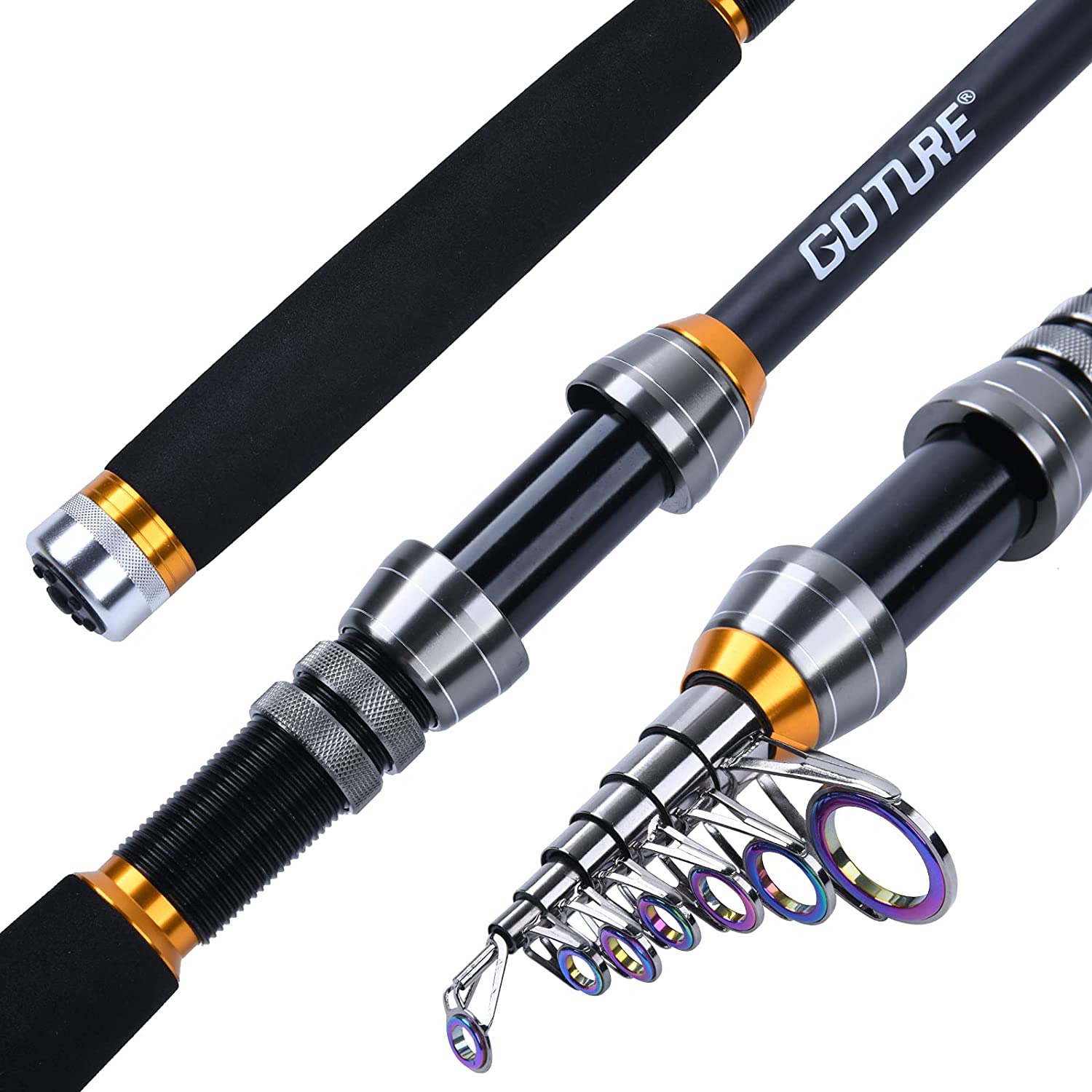 Goture Fishing Rod for Beginners, Carbon Telescopic, Portable, 4.9